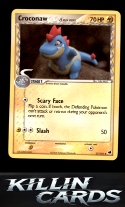 Croconaw (Delta Species) 27/101 Pokemon Uncommon Dragon Frontiers Card LP - Image 1