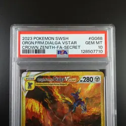 PSA 10 Origin Forme Dialga Vstar GG68/GG70 Pokemon Crown Zenith Holo Graded Card - Image 2