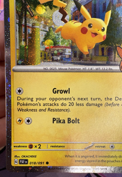Pikachu 018/091 Halloween Holo Pokemon Trading Card Game 🌺 - Image 5