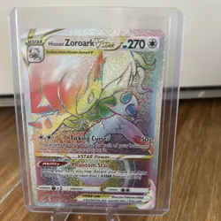 Hisuian Zoroark VSTAR 203/196 Lost Origin Rainbow Secret Rare Pokemon Card NM - Image 1