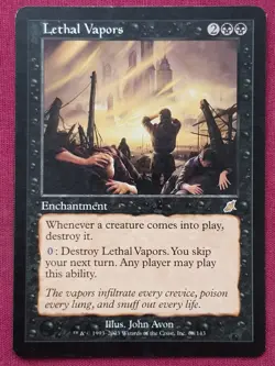 Magic The Gathering SCOURGE LETHAL VAPORS black card MTG - Image 1