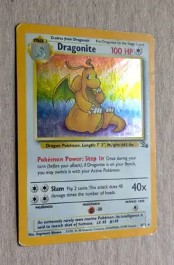 Dragonite 4/62 Fossil Holo Pre-Owned Vintage Pokemon Card - Image 2