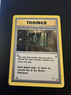 The Rocket’s Training Gym 104/132 Gym Heroes Unlimited 2000 Pokemon Card Rare NM - Image 1