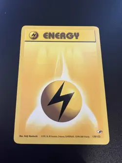 Lightning Energy 130/132 Gym Heroes Unlimited 2000 Pokemon Card LP - Image 1