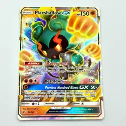 Marshadow GX 80/147 Lightly Played Burning Shadows Ultra Rare Pokemon TCG Card - Image 1