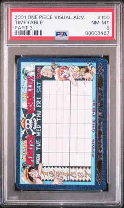 PSA8 No.100 Straw Hat Voyage Extra Schedule One Piece Visual Adventure Card - Image 1