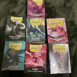 Lot 7 new 100 ct pk Dragon Shield Matte Deck Sleeves Protectors - Image 1