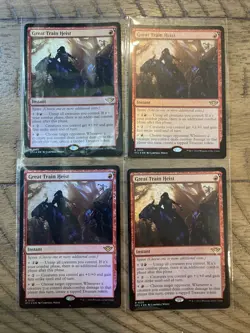 MTG Great Train Heist X 4 Foil Outlaws of Thunder Junction 0125 Foil NM - Image 1