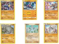 LOT DE 6 CARTES POKEMON TYPE COMBAT LUCARIO MACHOC GRAVALANCH KICKLEE CRABAGARRE - Image 1