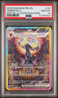 Pokemon 2025 Umbreon ex 161/131 SIR Prismatic Evolutions GEM MINT - PSA 10 - Image 1