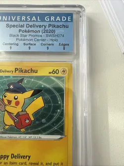 2020 POKEMON BLACK STAR PROMOS HOLO #SWSH074 SPECIAL DELIVERY PIKACHU CGC 8.5 - Image 3