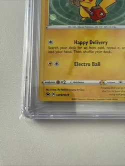 2020 POKEMON BLACK STAR PROMOS HOLO #SWSH074 SPECIAL DELIVERY PIKACHU CGC 8.5 - Image 4