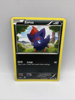 Pokemon Zorua non Holo 70/114 Black & White Base Lp - Image 1
