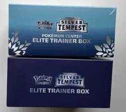 Set of Two Silver Tempest TCG Elite Trainer Boxes ETBs SEALED - 1 Pokemon Center - Image 5