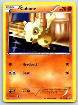 Cubone - Dragons Exalted 60/124 Pokemon 151 Card MP - Image 1