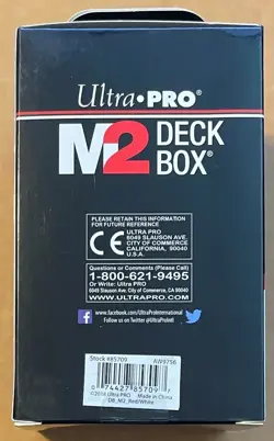 Ultra PRO M2.1 Deck Box Red & White Good for MTG/Pokemon/Yugioh Cards & Dice - Image 3