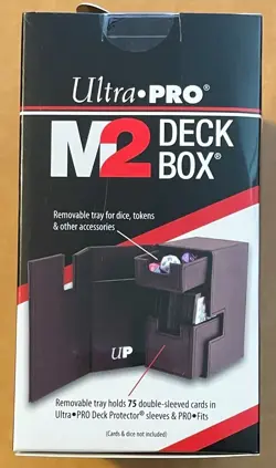 Ultra PRO M2.1 Deck Box Red & White Good for MTG/Pokemon/Yugioh Cards & Dice - Image 4