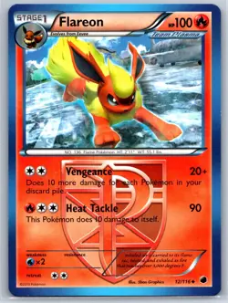 Flareon (Team Plasma) - BW Plasma Freeze 12/116 Pokemon 151 Card NM - Image 1