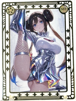 Goddess Story: Non Serial Metal Anime Waifu CCG Trading Card - Damaged - Image 1