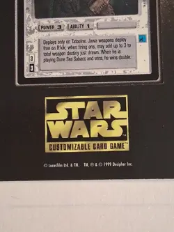 Star Wars CCG Swccg Promo card R'kik D'nec, Rare Unpunched Very Hard To Find! - Image 5