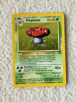 POKEMON Trading Card Vileplume Foil Jungle 15/64 1999 Wizards Good Condition! - Image 1