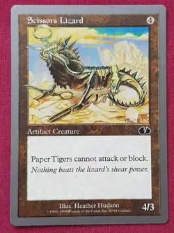 Magic The Gathering UNGLUED SCISSORS LIZARD artifact card MTG - Image 1