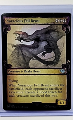 MTG Magic The Gathering LOTR Showcase Scroll Foil #567 Voracious Fell Beast LP - Image 1