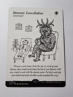 Demonic Consultation, NON-FOIL - Secret Lair Encyclopedia of Magic A-Z MTG NM - Image 1