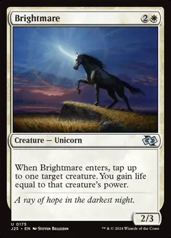 Brightmare 175 J25 Unicorn White Steven Belledin Uncommon MTG 2024 Foundations - Image 1