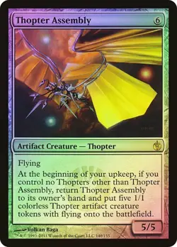 Mirrodin Besieged MTG FOIL Thopter Assembly Magic - Image 1