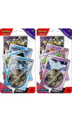 2x Pokemon TCG Scarlet & Violet 5 Temporal Forces Premium Checklane - Image 1