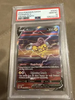 2023 Pokemon SWSH Full Art Raikou V Crown Zenith Galarian Gallery #GG41 PSA 10 - Image 1