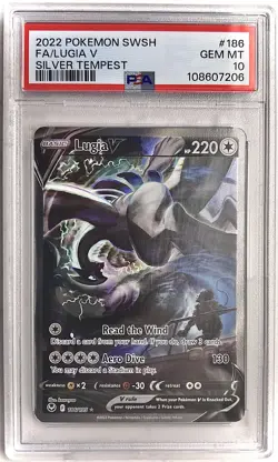 Lugia V Alternate Art #186 Silver Tempest 2022 SWSH Pokemon Graded PSA 10 GEM MT - Image 3