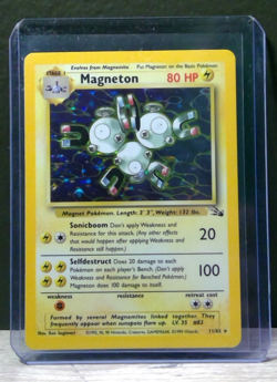 Magneton 9/102 Pokemon TCG Fossil Set 11/62 Holo Rare WOTC 1999 LP+ NM - Image 4