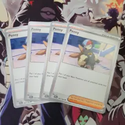 4 x Pokemon Penny - Scarlet & Violet Trainer - 183/198 - NM Playset - Image 1