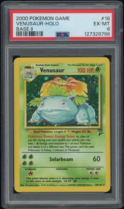 VENUSAUR Pokemon Base Set 2 Holo 18/130 - PSA 6 - Image 1