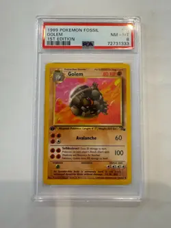 1999 Pokemon Fossil Golem 36/62 1st Edition PSA 8 NM-MT - Image 1