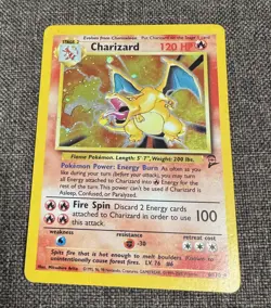 Charizard Pokemon TCG Base Set II #4 Holo Rare Card 4/130 - Image 1