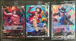 ONE PIECE 2024 Promo Card Set 7-Eleven Limited Sabo Luffy Ace Japan Exclusive - Image 1