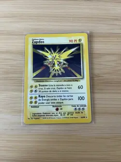 Pokemon TCG Zapdos Base Set Holo Unlimited Rare Card 16/102 Spanish - Image 1