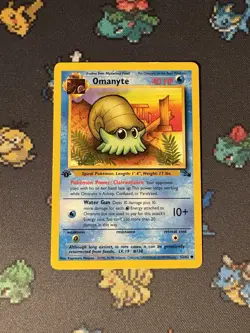 Pokemon Cards Omanyte 52/62 Fossil FIRST EDITION WOTC - (LP) #1 - Image 1
