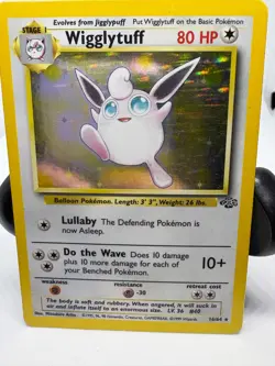 1999 Pokemon TCG Wigglytuff Holo Rare #16/64 Jungle Unlimited LP - Image 1