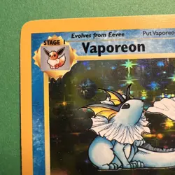 Pokemon TCG Vaporeon 12/64 Jungle Holo Rare No Symbol Error NM - Image 2