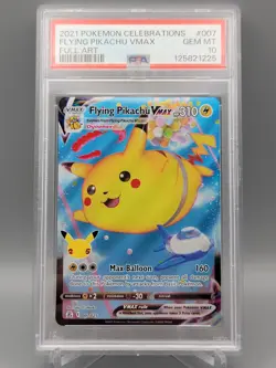 2021 POKEMON CELEBRATIONS FLYING PIKACHU VMAX FULL ART 007/025 PSA 10 - Image 1
