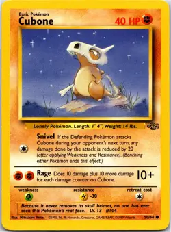 Cubone - 50/64 - Common - Pokemon Jungle - LP - Image 1
