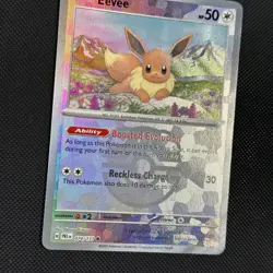 Pokemon Eevee TCG Master Ball Reverse Holo Prismatic Evolutions Card 074/131 - Image 2