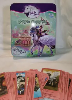Bella Sara Tales Spring Carnival Tin Box - DVD & 142 Cards Part Of Set - Image 2
