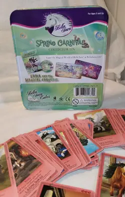 Bella Sara Tales Spring Carnival Tin Box - DVD & 142 Cards Part Of Set - Image 3