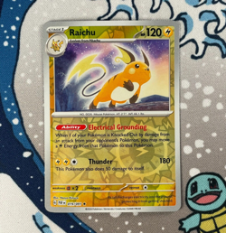Raichu 019/091 Reverse Holo Rare Paldean Fates Set Pokemon Card 2024 NM - Image 1