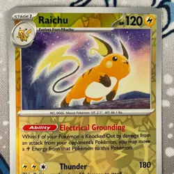 Raichu 019/091 Reverse Holo Rare Paldean Fates Set Pokemon Card 2024 NM - Image 2